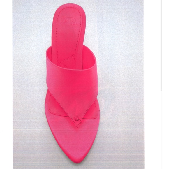 Zara Pink Heeled Mules - Picture 2 of 7